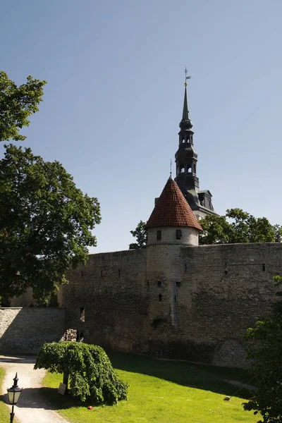 Alte Stadtmauer Nicholas Kerk Tallinn — Stockfoto