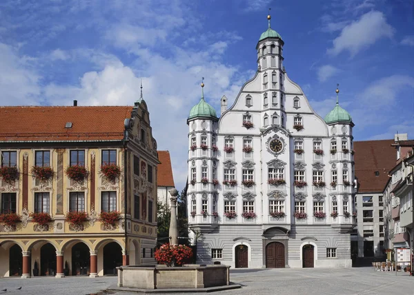 Ayuntamiento Fuente Memmingen — Foto de Stock