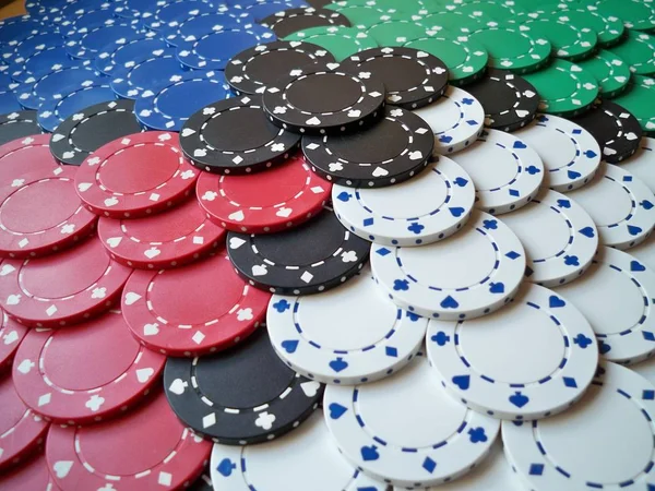 Fichas Tarjetas Casino Renderizado —  Fotos de Stock