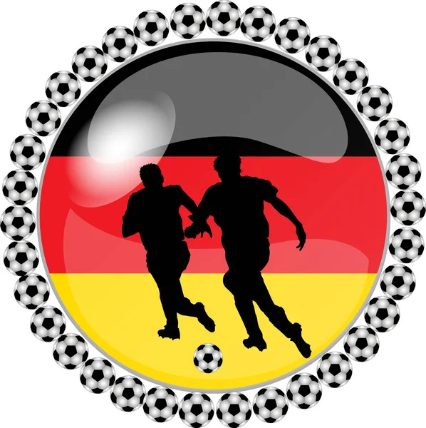 Fußball Button Deutschland Grafik Illustration — Stockfoto