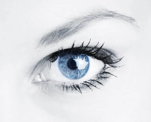 Närbild Ögat Kvinnans Ögon — Stockfoto
