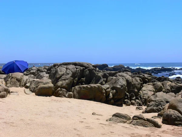 Parasol Het Strand — Stockfoto