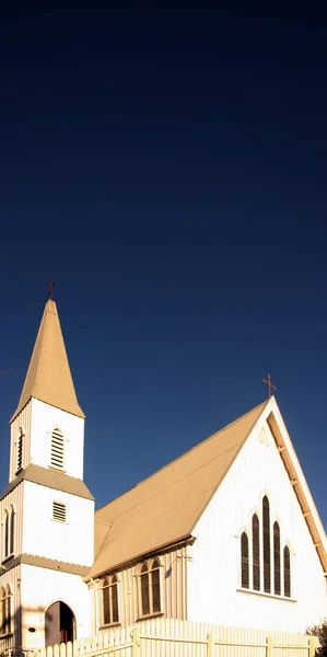 San Peters Chiesa Anglicana Akaroa — Foto Stock