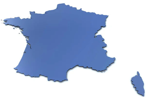 Landkarte Von Frankreich Geographische Karte — Stockfoto