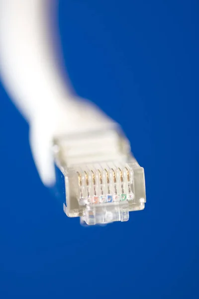 ネットワークケーブル電気接続 — ストック写真