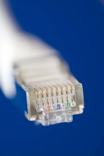 ネットワークケーブル電気接続 — ストック写真