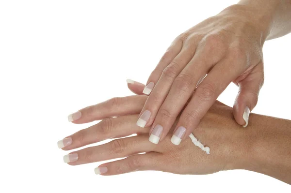 Zbliżenie Żeńskich Dłoni Manicure — Zdjęcie stockowe