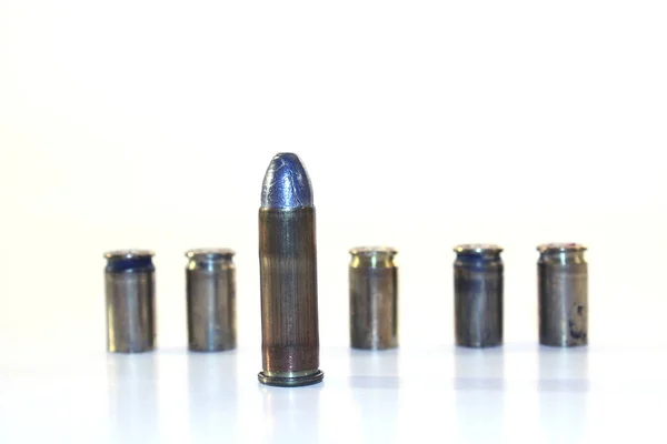 Bullets Ammunition Isolated White Background — Stock Photo, Image