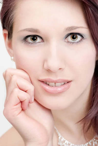 Retrato Belleza Mujer Joven — Foto de Stock