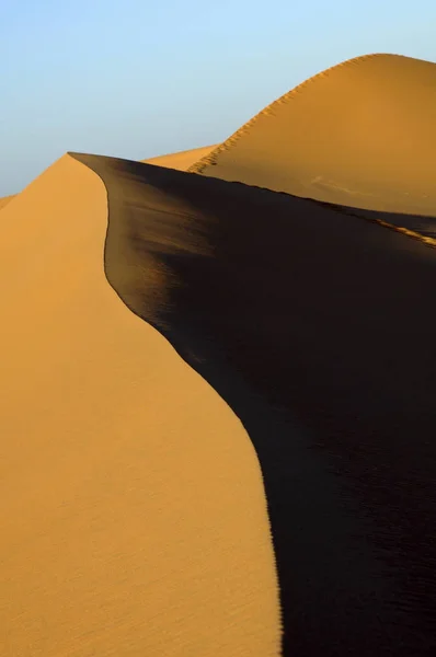 Hřeben Písečné Duny Sahara — Stock fotografie