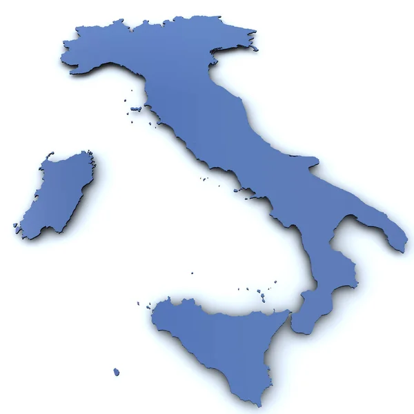 Mappa Italia Mappa Geografica — Foto Stock