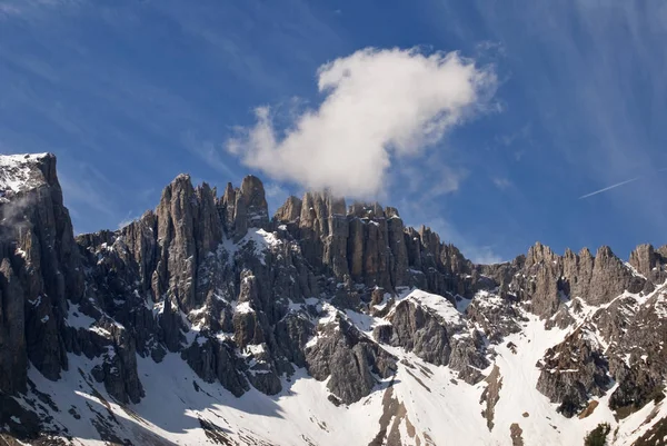 Vista Panoramica Del Maestoso Paesaggio Dolomitico Italia — Foto Stock