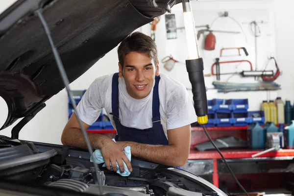Mechanic Uniform Working Garage — Stock Photo, Image