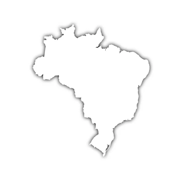 Mapa Brasil Con Sombra — Foto de Stock
