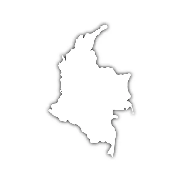 Карта Колумбии Тенью — стоковое фото