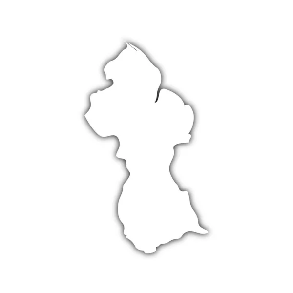Map Guyana Shadow — Stock Photo, Image