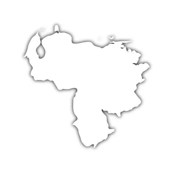 Karte Von Venezuela Mit Schatten — Stockfoto