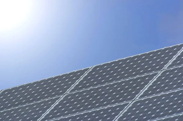 Solar Panels Photovoltaic Electricity — Stock Photo, Image