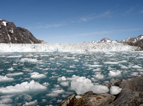 Laguna Ghiacciaio Iceberg Bianco Congelato Cambiamento Climatico — Foto Stock