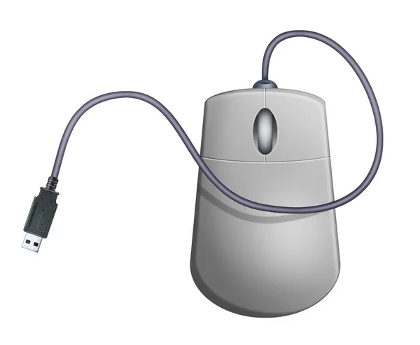 Mysz Komputerowa Klikanie Urządzenia Elektronicznego — Zdjęcie stockowe