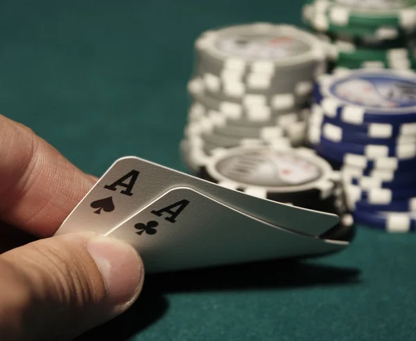 Jetons Cartes Poker — Photo