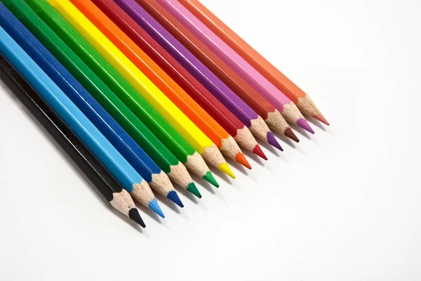 Buntstifte Bleistifte Mal Und Zeichenwerkzeuge — Stockfoto