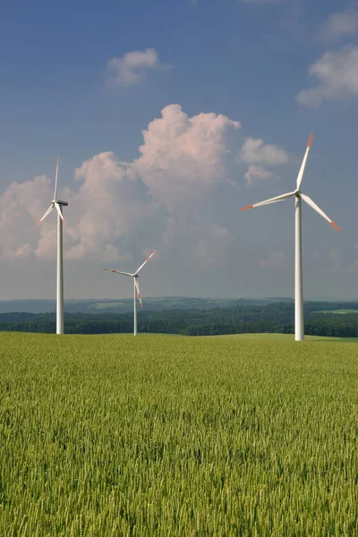 Rüzgar Türbinleri Alternatif Rüzgar Enerjisi — Stok fotoğraf