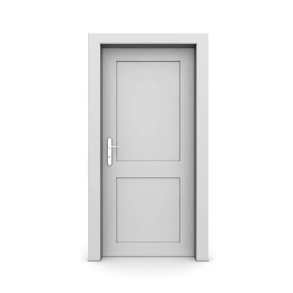 Closed Single Grey Door — Stock Photo, Image