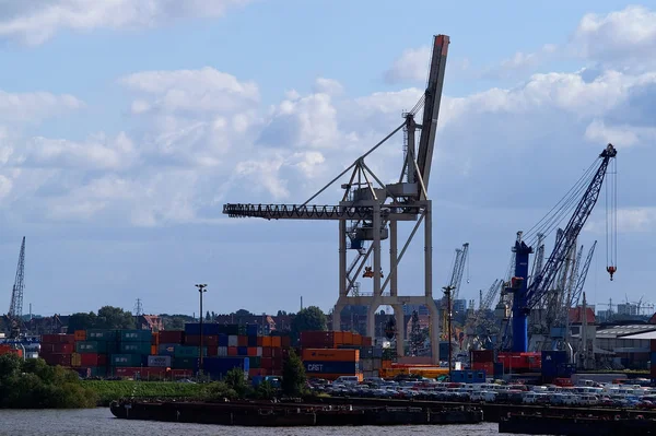 Port Hamburgu Niemcy — Zdjęcie stockowe
