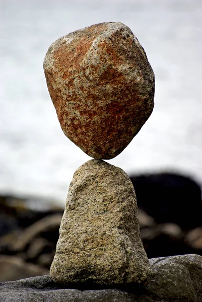 Grande Pedaço Pedra Praia — Fotografia de Stock