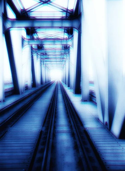Поезд Туннеле — стоковое фото