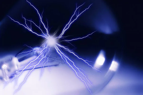 Lightning Bolt Night Sky — Stock Photo, Image