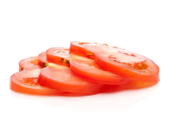 Close Stack Slices Fresh Tomato — Stock Photo, Image