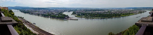 Panorama Vom Deutschen Eck Noriginal 24659 5729 Pixel — Stockfoto