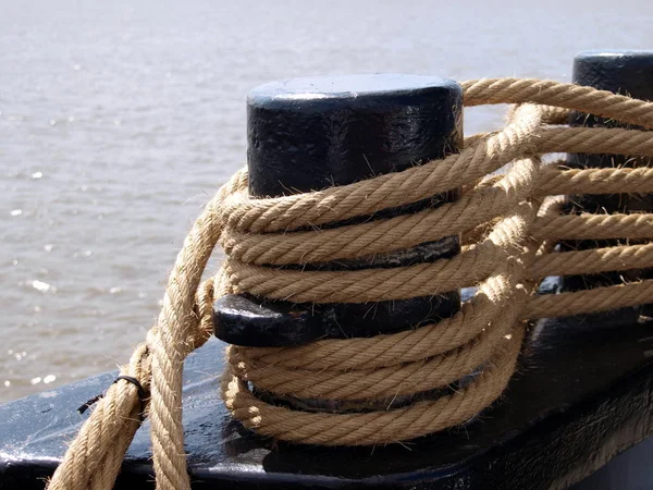 Vista Panorâmica Dos Detalhes Barco Vela — Fotografia de Stock