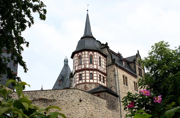 Vista Panorámica Majestuosa Arquitectura Medieval Del Castillo — Foto de Stock