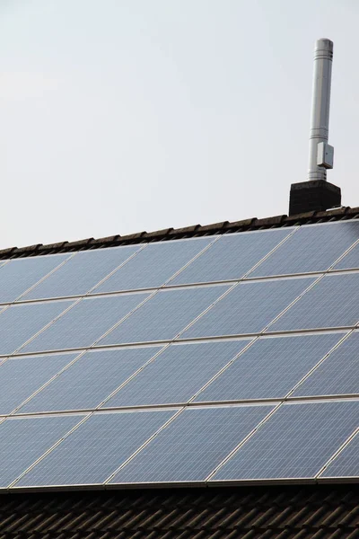 Células Solares Energia Elétrica Proteção Climática — Fotografia de Stock