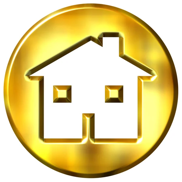 Golden Home Sign — Stockfoto