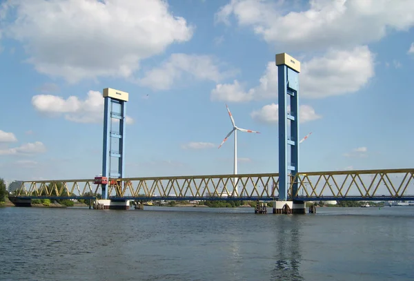 Turbina Eólica Ribera Del Río — Foto de Stock