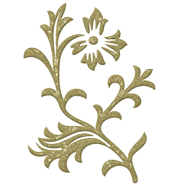 Element Konstrukcyjny Złoty Kwiat — Zdjęcie stockowe