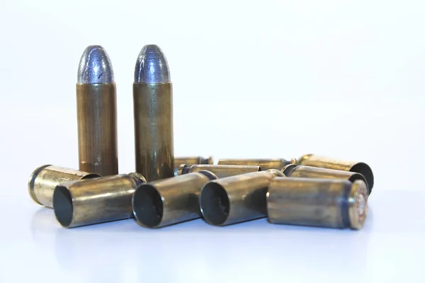 Bullets Ammunition Isolated White Background — Stock Photo, Image