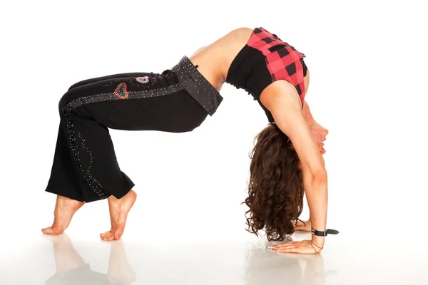 Flexible Girl Doing Back Bend — Stock Photo, Image