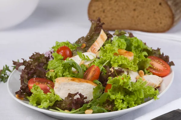 Vista Close Saborosa Salada Fresca — Fotografia de Stock