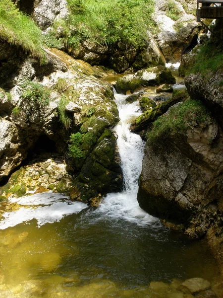 Doğanın Güzelliği Nehir Akışı Şelale — Stok fotoğraf