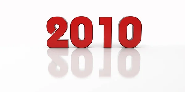 Nowy Rok 2010 Czerwieni — Zdjęcie stockowe