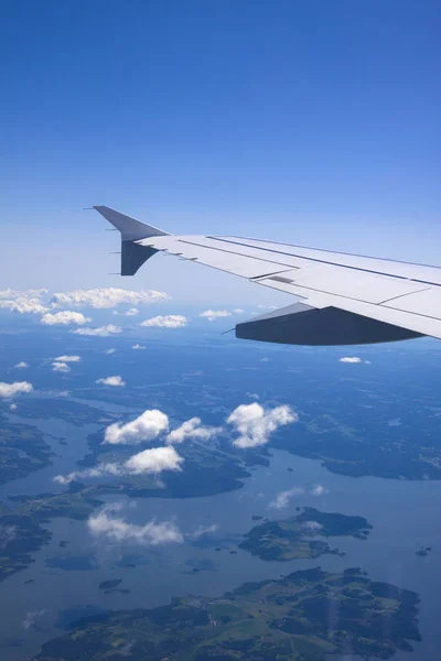 비행기 창문에서 바라본 — 스톡 사진