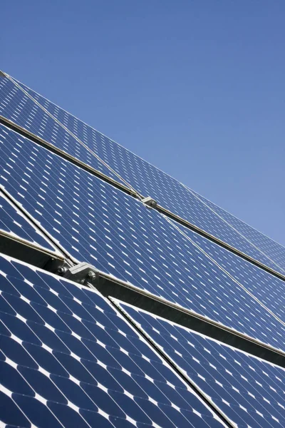Solenergi Solcellssystem Solenergi Och Elkraft — Stockfoto