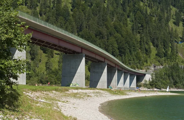 Мост Sylvensteinspeicher Баварии — стоковое фото