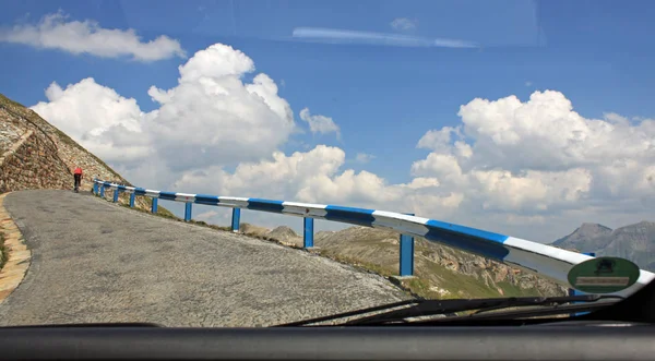 Vista Del Grossglockner Conduciendo Los Glocknerstrae — Foto de Stock