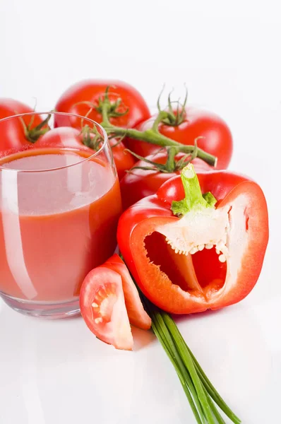 Red Vegetable Juice White Background — Stock Photo, Image